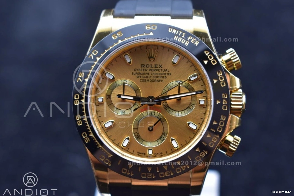 764 Edition BTF on YG Dial 116518 Lume Daytona Best Oysterflex SA Rubber 1:1 Reliable Strap 0716